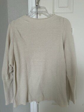 Maurices Ribbed Long Sleeve Pullover Sweater - Cream - XXL